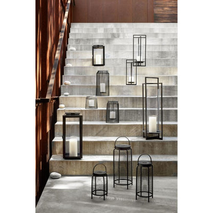 Dune Medium Black Metal Outdoor Lantern 24'