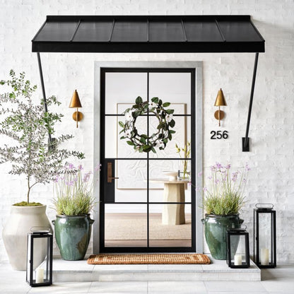 Walker Black Metal Outdoor Lantern 30.25'