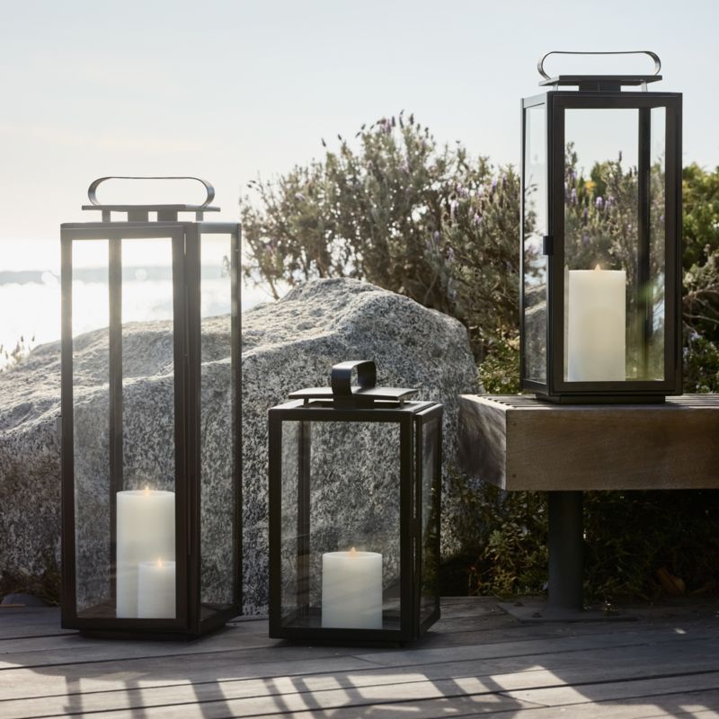 Walker Black Metal Outdoor Lantern 30.25'