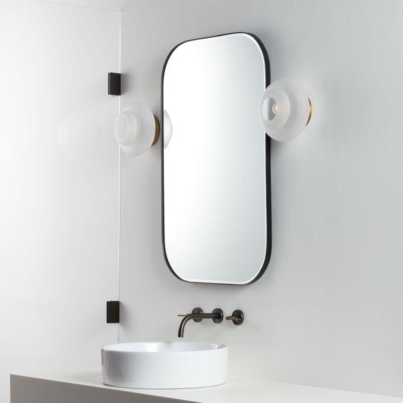 Edge Black Rounded Rectangle Mirror