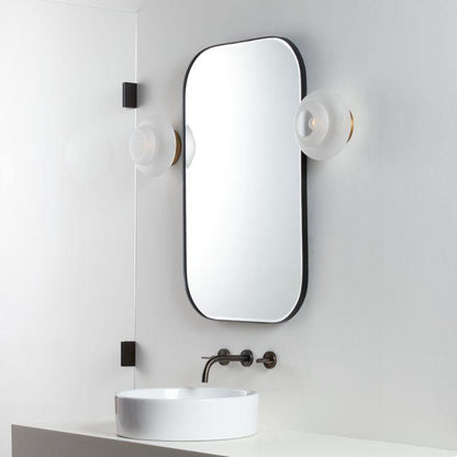 Edge Black Rounded Rectangle Mirror