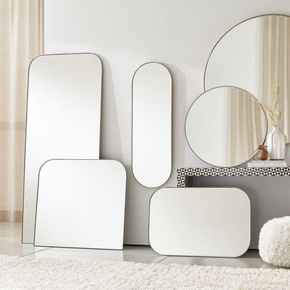 Edge Black Rounded Rectangle Mirror