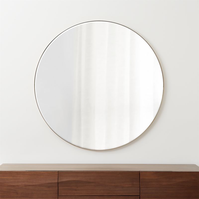 Edge Brass Round 48' Wall Mirror