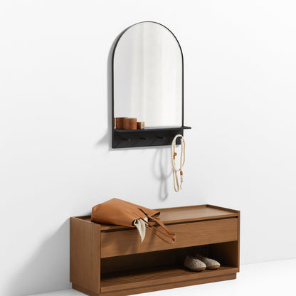 Edge Black Arch Entryway Wall Mirror 24'x36'