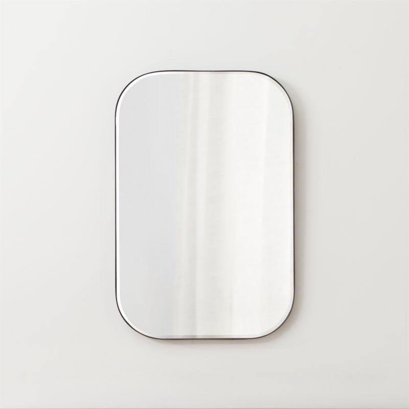 Edge Black Rounded Rectangle Mirror