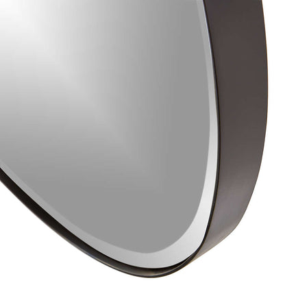 Edge Black Round 30' Wall Mirror
