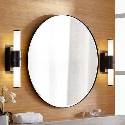 Edge Black Round 30' Wall Mirror