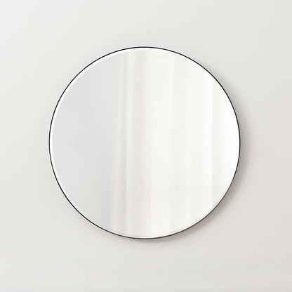 Edge Black Round 30' Wall Mirror