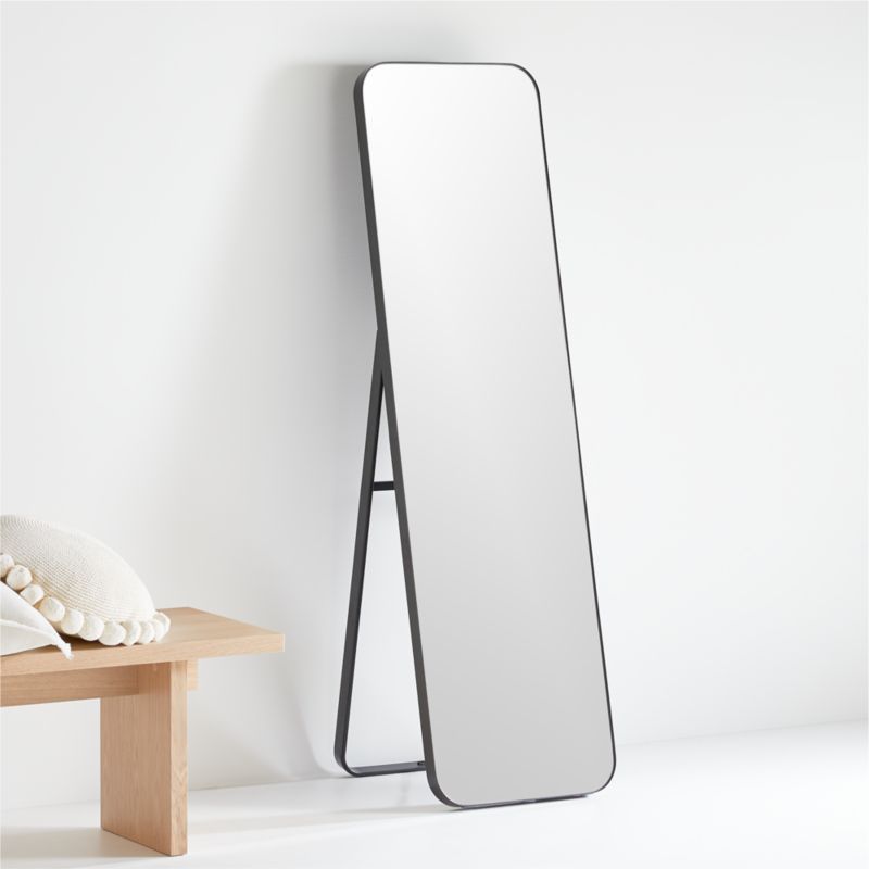 Edge Black Standing Mirror