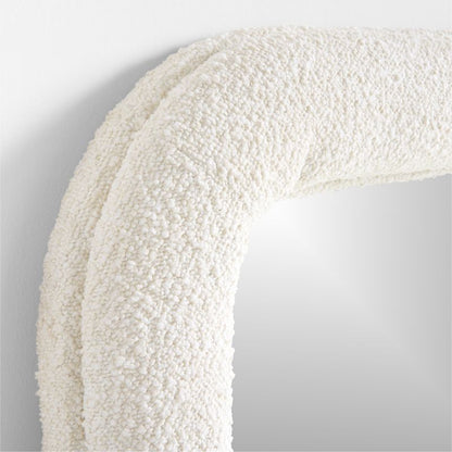 Harris White Boucle Rectangle Floor Mirror 46'x73'