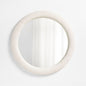 Harris White Boucle Round Wall Mirror 45'