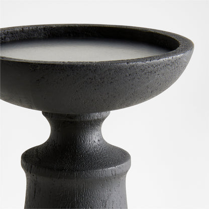 Izumo Ebonized Wood Pillar Holder 4'