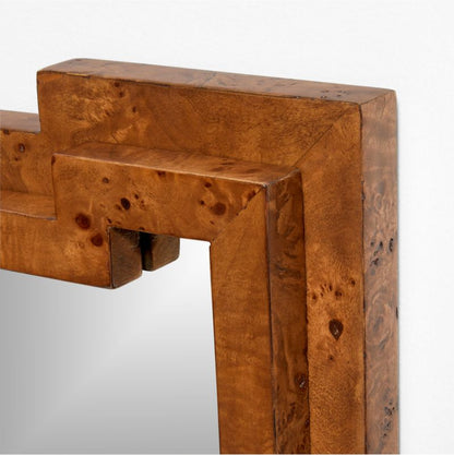 Memini Burl Wood Vanity Mirror by Athena Calderone