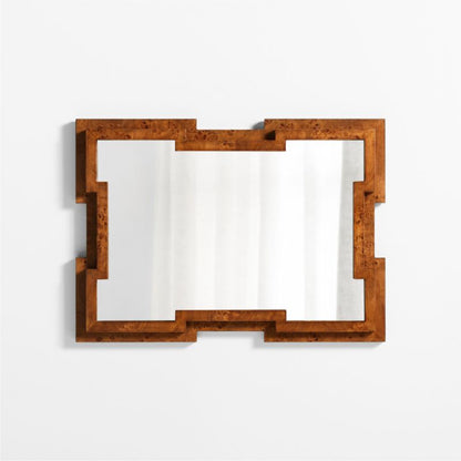 Memini Burl Wood Wall Mirror by Athena Calderone