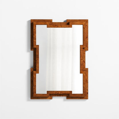 Memini Burl Wood Wall Mirror by Athena Calderone