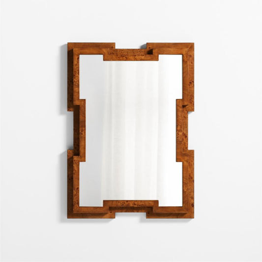 Memini Burl Wood Wall Mirror by Athena Calderone