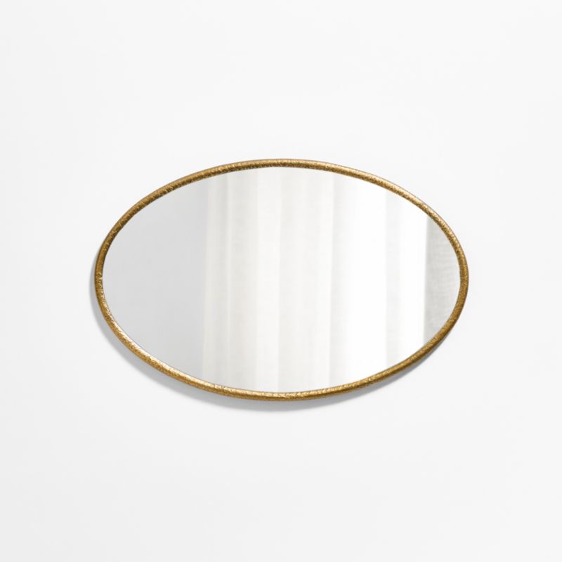 Mirabella Brass Metal Oval Wall Mirror 25.75'x40'
