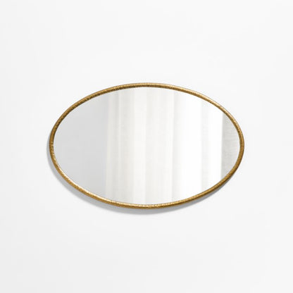 Mirabella Brass Metal Oval Wall Mirror 25.75'x40'