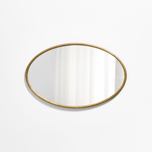 Mirabella Brass Metal Oval Wall Mirror 25.75'x40'