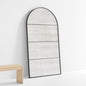 Navara Black Antiqued Arched Floor Mirror 44'x80'