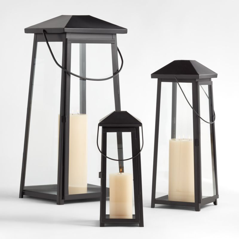 Petaluma Black Metal Outdoor Lantern 20'