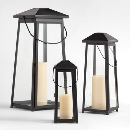 Petaluma Black Metal Outdoor Lantern 20'