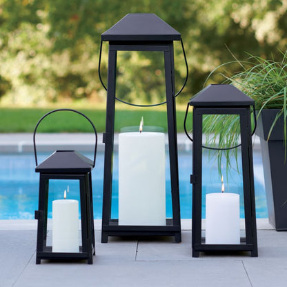 Petaluma Black Metal Outdoor Lantern 20'