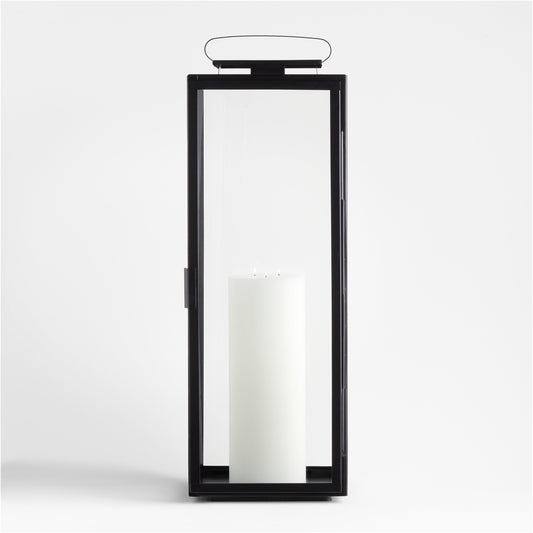 Walker Black Metal Outdoor Lantern 30.25'