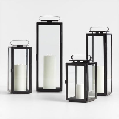 Walker Black Metal Outdoor Lantern 30.25'