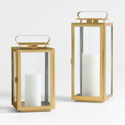 Walker Brass Finish Metal Outdoor Lantern 17.75'