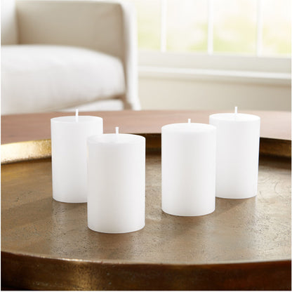 2'x3' White Pillar Candles, Set of 4