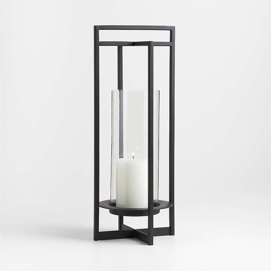 Dune Medium Black Metal Outdoor Lantern 24'