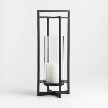 Dune Medium Black Metal Outdoor Lantern 24'