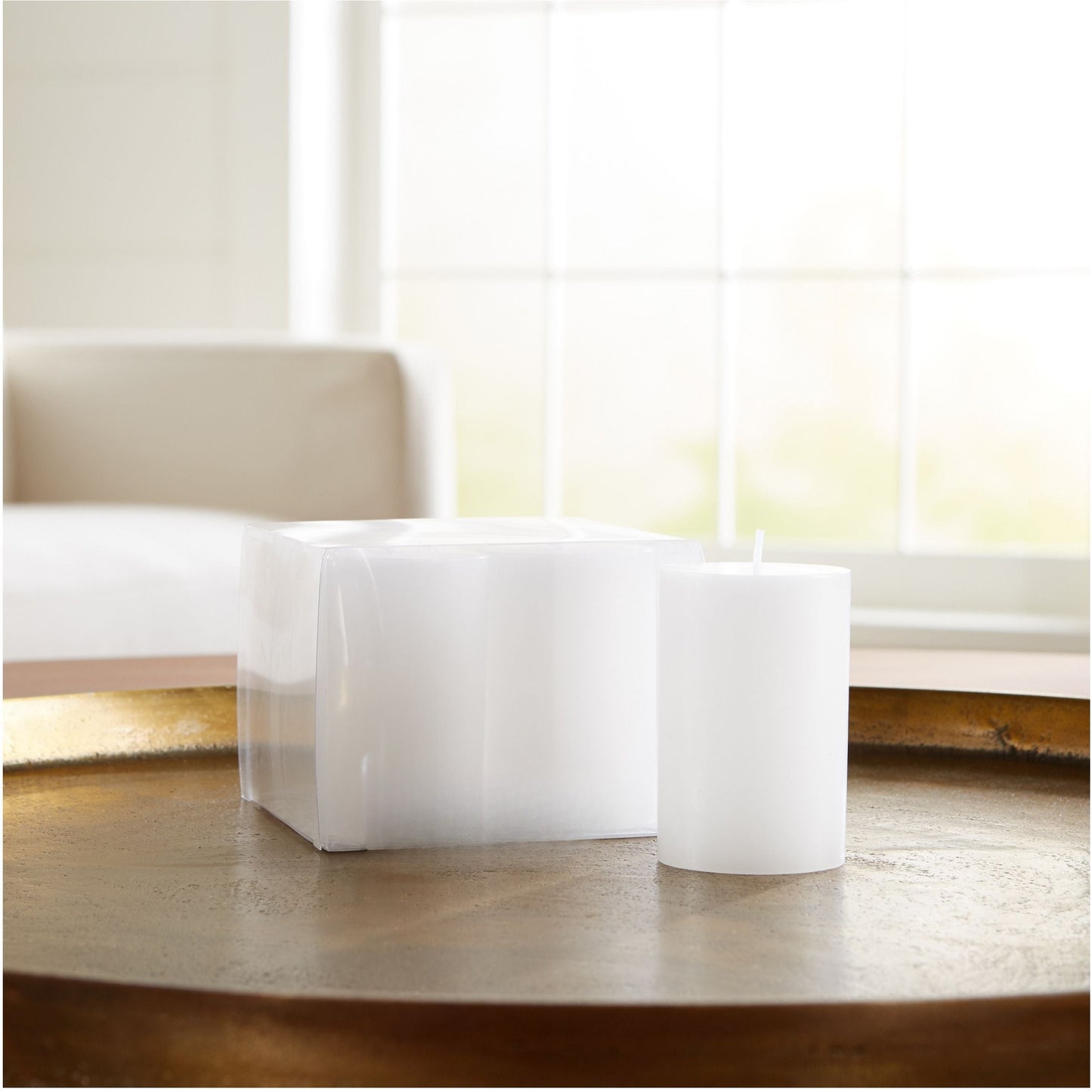 2'x3' White Pillar Candles, Set of 4